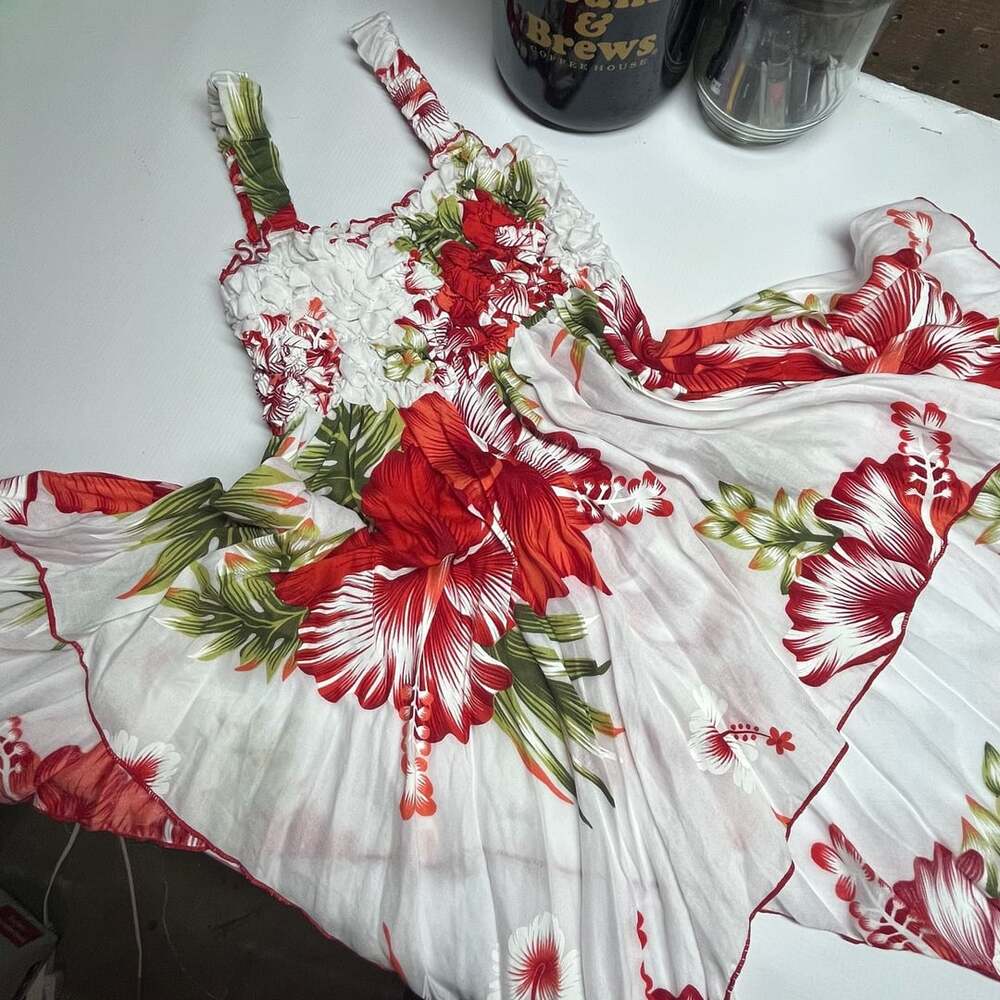 Standard-Size Floral Smocked Rayon top